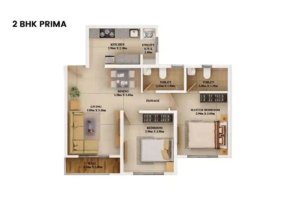 2 BHK PRIMA